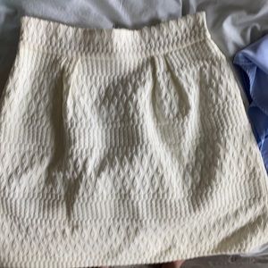 Cream white skirt